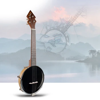 Banjo, ukulele koncert z torbą zamkniętym jednolity z zestawem dla początkujących tunera
