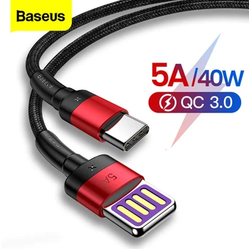 Baseus 5A USB C USB Type C kabel do Huawei Mate 30 20 P20 P30 Pro Lite szybkie ładowanie USB-C ładowarka Type-c kabel do Xiaomi mi