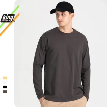 Bawełna KB 2021 200 g gruba męska koszulka z krótkim rękawem męska koszulka z długim rękawem kolor pure koszulka męska t-shirt dla mężczyzn topy