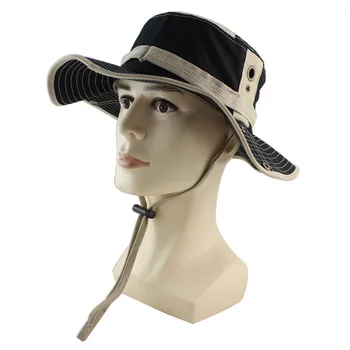 Bawełna wiadro kapelusz lato wiosna dla mężczyzn kobiet Wędkarstwo Boonie Hat UV-ochrona roleta odkryty kapelusz czapka dużym, szerokim Rondem safari