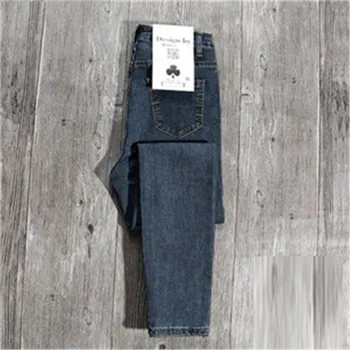 Bawełniane niebieskie dżinsy dla kobiet z wysokim stanem spodnie damskie matki jeans wiosna 2019 nowy plus rozmiar 32 34 36 damskie czarne dżinsy denim spodnie