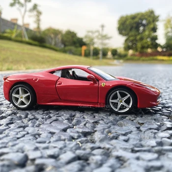 Bburago 1:32 Ferrari 458 Italia series acrylic display box rally car Simulation model Alloy Car Model Collect gifts toy