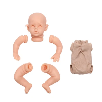 Bebe Reborn Kit 12 cali Reborn Baby Vinyl Kit Flo Mini Elf niemalowane niedokończone części lalki DIY Blank Reborn Lalki Kit