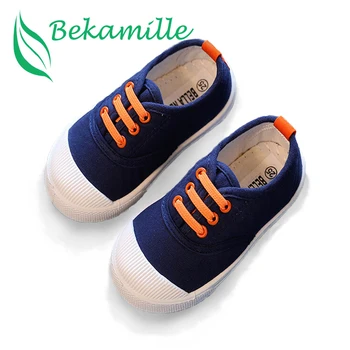 Bekamille New Kids Girls Boy's Fashion Canvas Shoes oddychające buty do biegania buty dla dzieci rozmiar 21-30 mieszkania obcasy obuwie