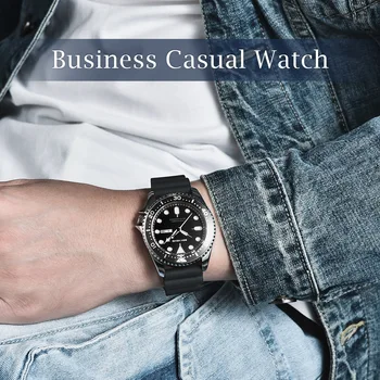 Ben Nevis męski zegarek analogowy zegarek kwarcowy z datą Świecące strzałki wojskowy zegarek wodoodporny pasek gumowy zegarek dla mężczyzn