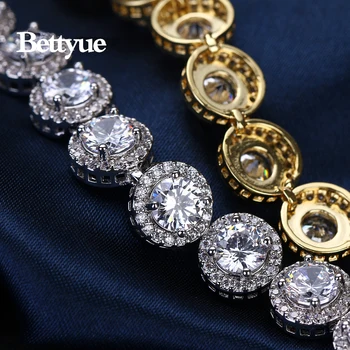 Bettyue Brand Hot Fashion Luxury AAA sześciennych Cyrkon trzy kolory Rondo instalacja biżuterii bransoletki dla kobiety ślub prezent