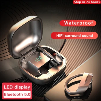Bezprzewodowe słuchawki Bluetooth 5.0 słuchawki TWS wodoodporny sportowy Ucha hak bass słuchawki zestaw słuchawkowy dla iOS Android redukcja szumów