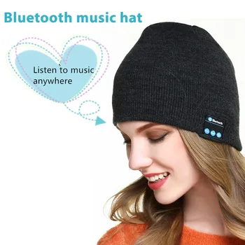 Bezprzewodowe słuchawki Bluetooth Sport Music Hat Smart Headset Beanie Czapka zimowa czapka z głośnikiem dla Xiaomi huawei Samsung iphone