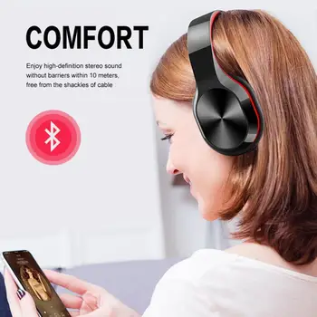 Bezprzewodowe słuchawki Bluetooth, słuchawki składane słuchawki regulowane słuchawki z mikrofonem do telefonu KOMPUTERA laptopa Mp3 telewizora