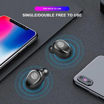 Bezprzewodowe słuchawki Bluetooth Wodoodporny IPX5 Touch Mini F9 TWS Wireless Stereo Bluetooth 5.0 Charging Bin Mini Stealth