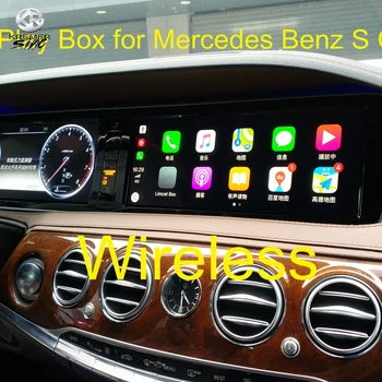 Bezprzewodowy Carplay Android Auto Retrofit iSmart Box dla Mercedes Benz Klasa S W222 NTG5.0 Airplay mirroring Waze Spotify Youtube