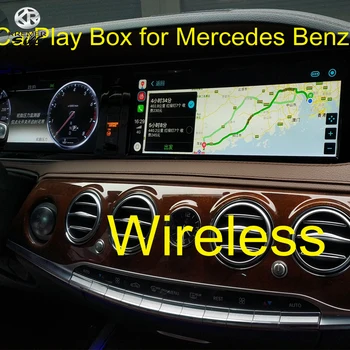 Bezprzewodowy Carplay Android Auto Retrofit iSmart Box dla Mercedes Benz Klasa S W222 NTG5.0 Airplay mirroring Waze Spotify Youtube