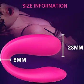 Bezprzewodowy wibrator dorośli zabawki dla par USB Akumulator dildo G Spot U Silikonowy stymulator podwójne wibratory sex zabawki dla kobiet
