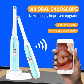 Bezprzewodowy Wifi ustny stomatologiczne endoskopu 8 regulowanych lamp led Интраоральная kamera wideo HD dla ios android badanie zębów endoskopu