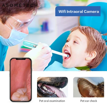 Bezprzewodowy Wifi ustny stomatologiczne endoskopu 8 regulowanych lamp led Интраоральная kamera wideo HD dla ios android badanie zębów endoskopu