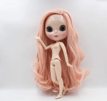 Bezpłatna wysyłka duże zniżki RBL-793J DIY Nude Blyth lalka prezent na urodziny dla dziewczynki 4 kolory wielkie oko lalka z pięknymi włosami miła zabawka
