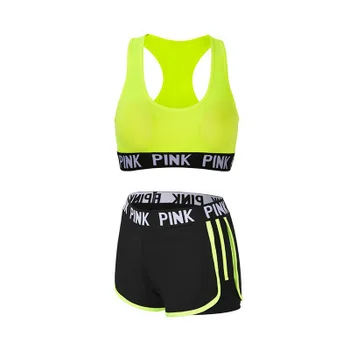 Bezszwowe joga zestaw damski dres list odzież sportowa dla kobiet fitness push-up Biustonosz+siłownia krótkie damskie biegowe treningi odzież