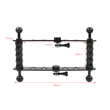 BGNing Handheld Camera Stabilizer Handle Camera Cage Rig Underwater Scuba Diving Dive Tray Mount for Gopro Hero Action Camera
