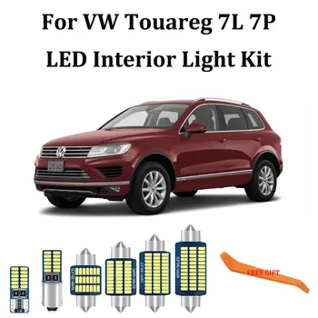 Biały charakterystyczny Canbus LED interior Dome Map Trunk Glove lights Kit do VW Volkswagen Touareg 7L 7P(2003-2018)