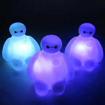 Big Hero 6 Cartoon BayMax LED Night Light Bedroom Decoration Christmas/ Birthday Gifts Kids Toy 7 Color ChangeableTable lamp