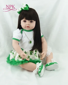 Bigs 60cm 6-9Month size Reborn Toddle girl doll Baby Doll Toys reborn with Long hair realistyczne lalki dla dzieci w ręcznie