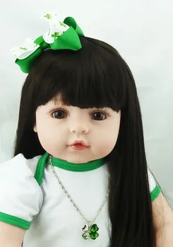 Bigs 60cm 6-9Month size Reborn Toddle girl doll Baby Doll Toys reborn with Long hair realistyczne lalki dla dzieci w ręcznie
