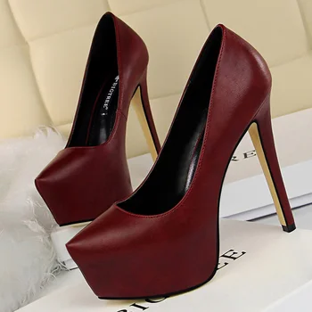 BIGTREE buty ekstremalne wysokie szpilki platformy obcasy buty Damskie sexy kobiet buty szpilki damskie szpilki czerwone buty damskie obcasy Lady