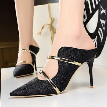 BIGTREE obuwie Damskie pompy sexy wysokie szpilki złote damskie modne buty na wysokim obcasie damskie buty ślubne nowe buty wieczorowe 9 cm