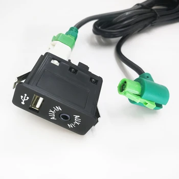 Biurlink USB, Aux-in Switch Socket wiązka przewodów kabel AUX adapter USB do BMW 3 5 E87 E90 E91 E92 X5