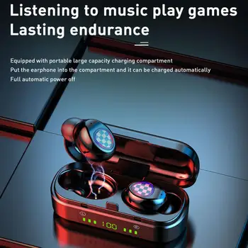 BL V8 Mini TWS Bluetooth 5.0 bezprzewodowy ergonomiczna konstrukcja akumulator słuchawki wysokiej jakości HiFi 9D stereo Earpulg