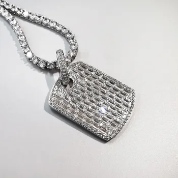 Bling naszyjnik wisiorek dla mężczyzn kobiet prezenty nowa moda geometryczny AAA Cyrkon naszyjnik hip-hop biżuteria
