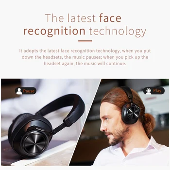 Bluedio T7 Bluetooth, słuchawki z aktywną redukcją szumów bezprzewodowy zestaw słuchawkowy rozpoznawanie twarzy Użytkownika definicja dla iphone xiaomi huawei
