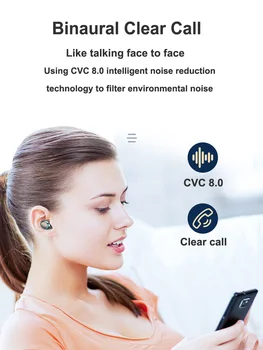 Bluetooth 5.0 bezprzewodowe słuchawki TWS słuchawki F9 słuchawki stereo HIFI sportowy zestaw słuchawkowy obsługuje iOS/Android HD Call