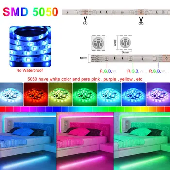 Bluetooth Led Strip światła RGB 5050 Led light 12V Tape Diode 5M 10M 15M 20M Neon Tape With 44 key IR Controller elastyczna taśma