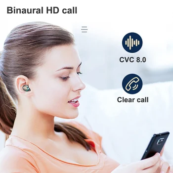 Bluetooth V5.0 słuchawki Bezprzewodowe słuchawki stereo sportowe słuchawki bezprzewodowe słuchawki zestaw słuchawkowy 2000 mah moc dla iPhone Xiaomi