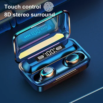 Bluetooth V5.0 słuchawki Bezprzewodowe słuchawki stereo sportowe słuchawki bezprzewodowe słuchawki zestaw słuchawkowy 2000 mah moc dla iPhone Xiaomi