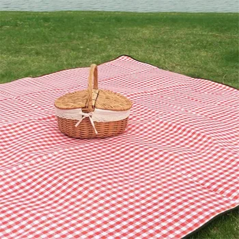 BMBY-wiklinowy kosz ręcznie z uchwytem, wiklina turystyczne kosz piknikowy z dwoma pokrywami, kosz do przechowywania zakupów z skrzepłą