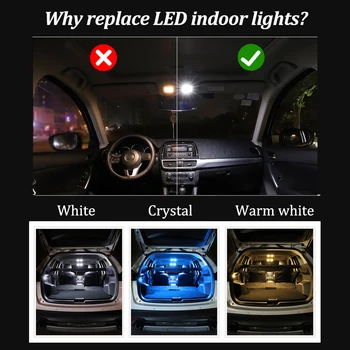 BMTxms 20Pcs Car LED Interior Light License Plate Lamp Kit Canbus dla Mercedes M, ML klasa W163 ML320 ML350 ML430 ML500