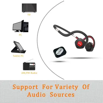 BN702T bezprzewodowe słuchawki kostne Sport Bluetooth TV wbudowany akumulator wzmacniacz dźwięku aparat słuchowy słuchawki