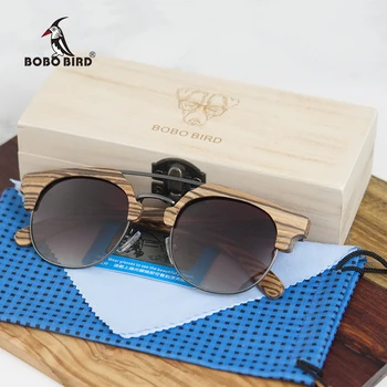 Bobo ptak kobiety okulary mężczyźni drewniane okulary panie letni styl plażowe punkty w pudełko drewniane pudełko