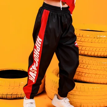 Boczne list dzieci spodnie dresowe hip-hop dziewczyny spodnie dziewczęta chłopcy spodnie biegacze spodnie tancerz nastolatki dzieci łączenie sportowe spodnie