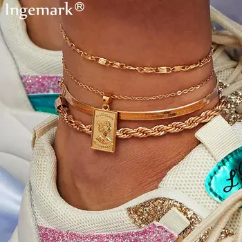 Boho Urok żelazna wąż łańcuch nożny bransoletka Bransoletka dla kobiet, mężczyzn regulowane punk nożne bransoletki akcesoria do butów na obcasie sandały biżuteria dla nóg