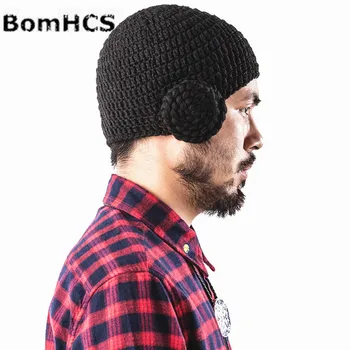 BomHCS prezent Czapka ręcznie dziana czapka męska i damska zimowa ciepła czapka