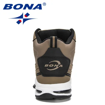 BONA 2020 New Designers Action Leather Basketball Shoes Men Street Sports Shoes Sneakers Buty Man Jogging Shoes