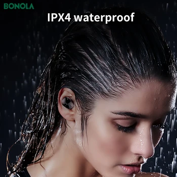 Bonola Mini wireless słuchawki Bluetooth dla Xiaomi/Huawei/iPhone wodoodporny IPX4 Hifi zestaw słuchawkowy Bluetooth TWS dla telefonu komórkowego