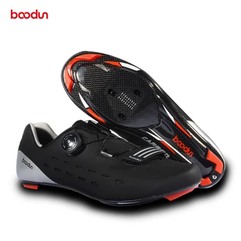 Boodun New Ultralight Carbon Fiber Road Cycling Shoes Men Pro Racing Bike Self-Locking Shoe trwała antypoślizgowe rowerowa buty