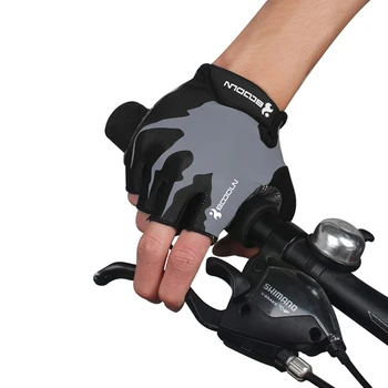 BOODUN Rowerowe rękawice pół palca Rowerowe rękawiczki antypoślizgowe rower górski pierścień rękawice odporne na wstrząsy Mężczyźni Kobiety Rowerowe rękawiczki