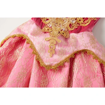 Boże Narodzenie Halloween Dziewczyny Aurora Sukienka Bebe Różowe Koronki Suknie Ślubne Śpiąca Królewna Wróżka Strój Fantasy Aurora Infantil