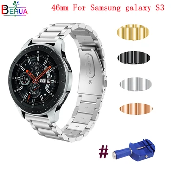 Bransoleta ze stali nierdzewnej dla Samsung Galaxy Watch 46 mm gear s3 frontier classic watch strap With Adjust Repair Tool watchbands