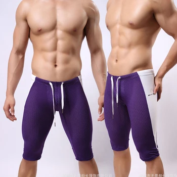 Braveperson Sexy Net Trunk Męskie spodnie do jogi fitness piżamy Skiny rajstopy dla mężczyzn odzież sportowa siłownia Bodywear Man Swimwear